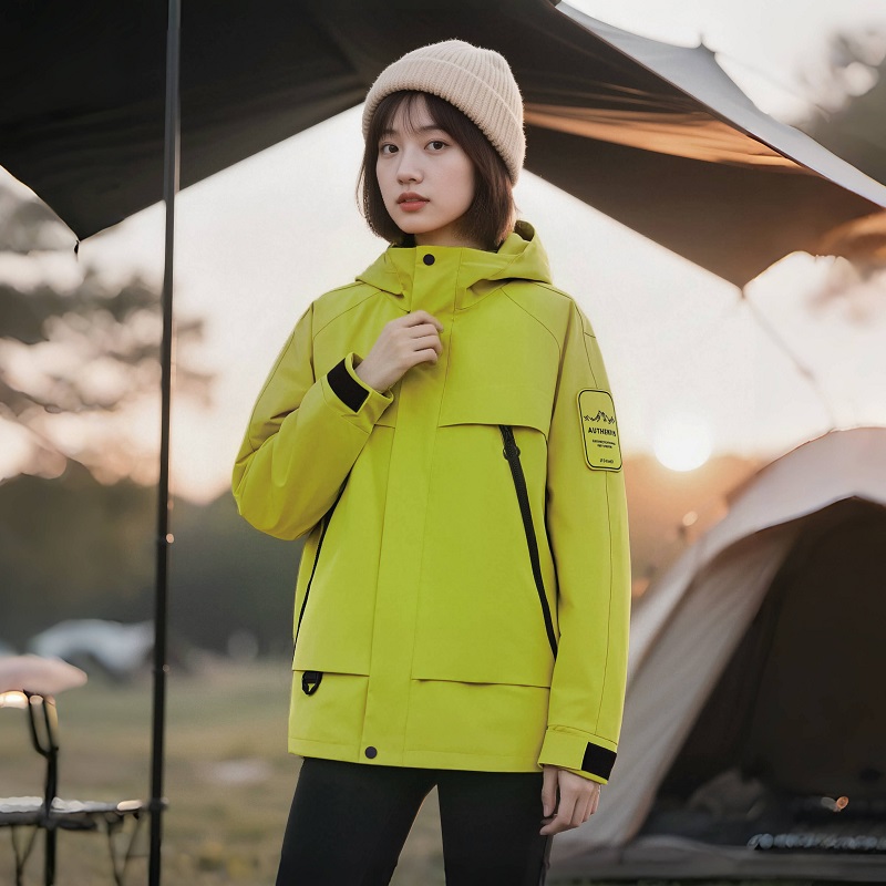 直播爆款山系冲锋衣男女三合一两件套防风防水秋冬户外抓绒保暖石