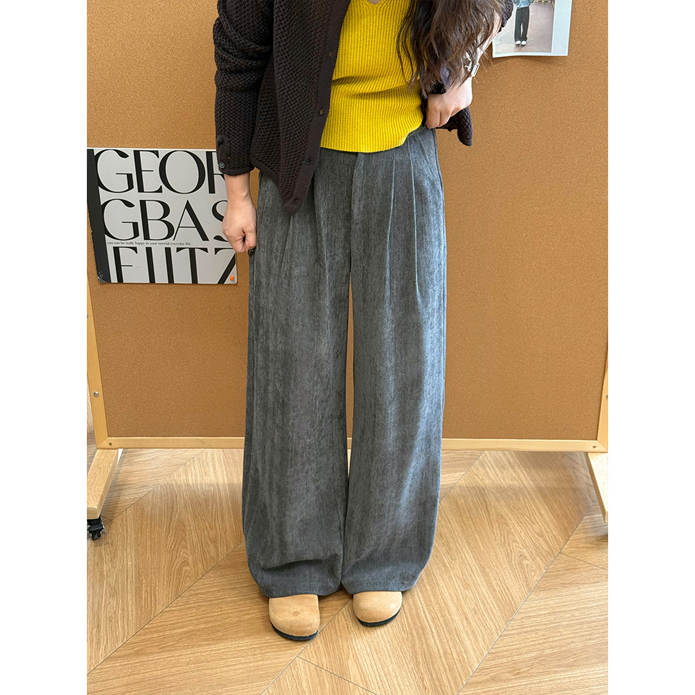 WenWen小个子2025秋冬新款休闲裤韩版显瘦百搭高腰裤子4384