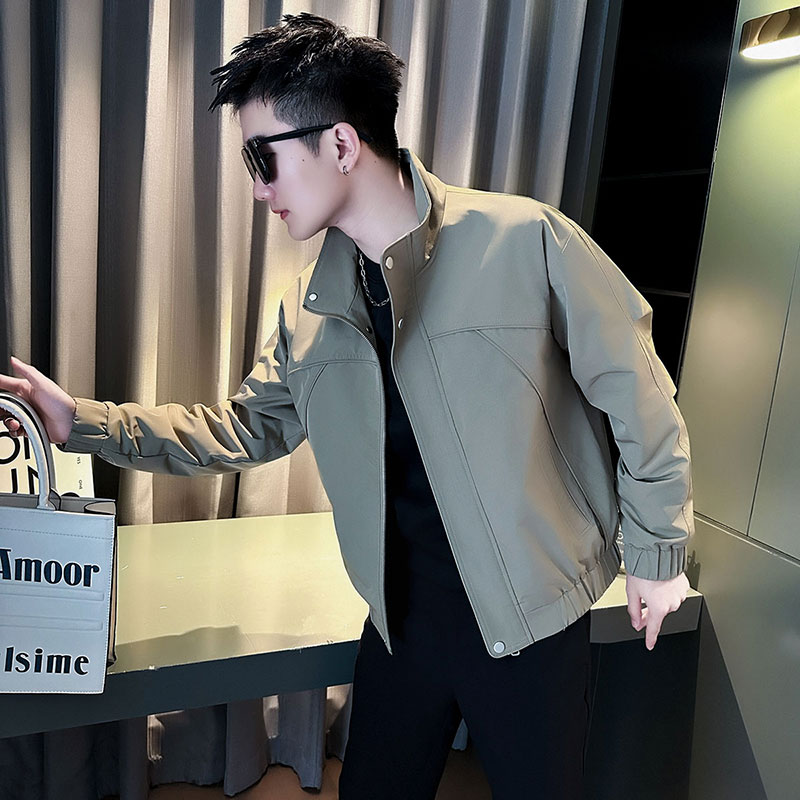 设计感立领夹克男春秋季潮牌痞帅休闲外套2025新款男士百搭上衣服