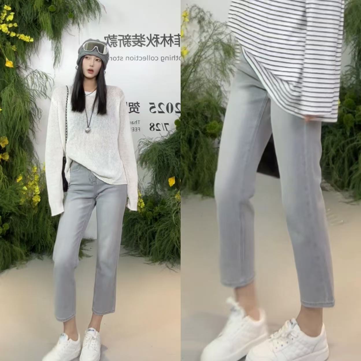 菲林家FL 1353【典藏裤】 复古水洗牛仔烟管裤