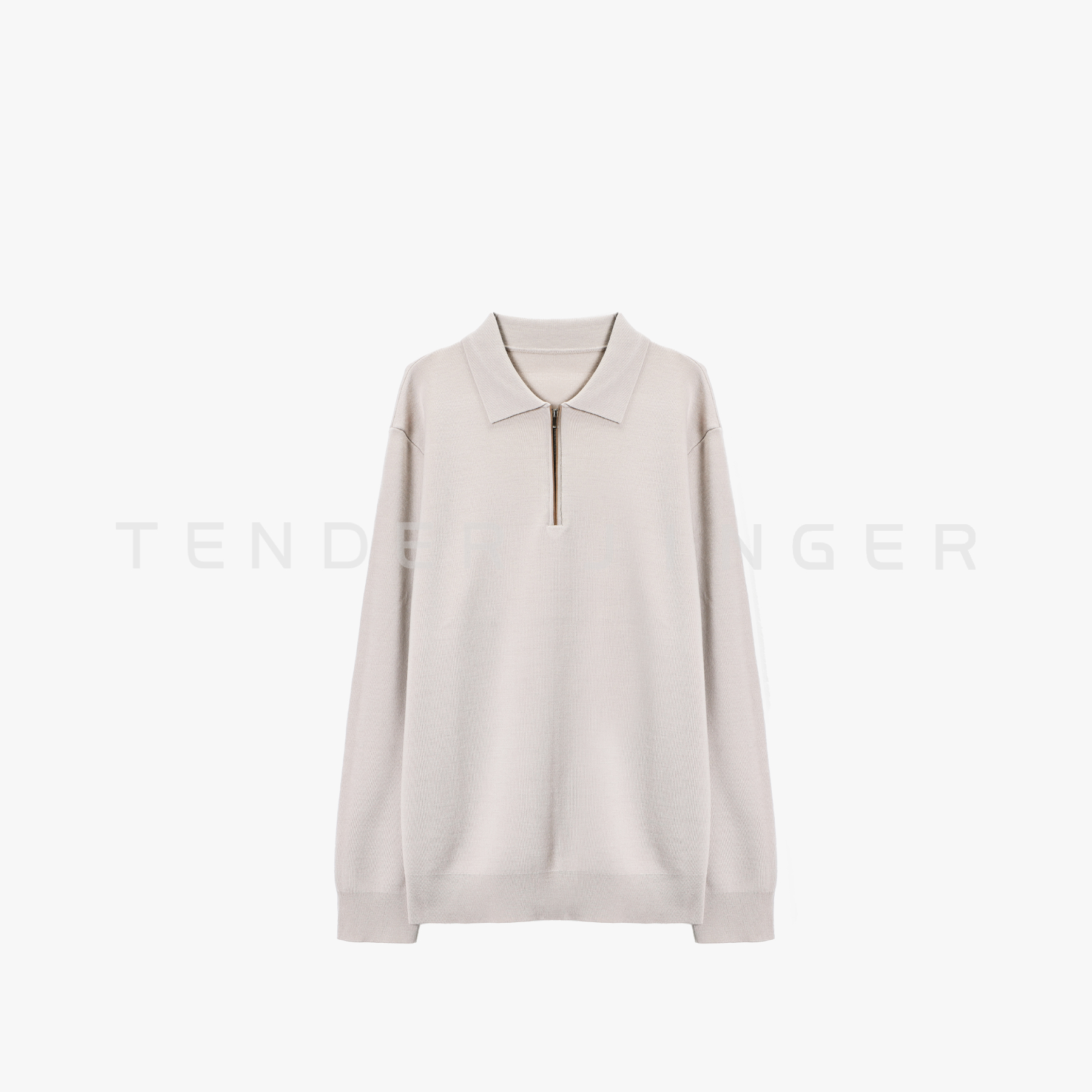 Tender Jinger｜男士冬季亲肤半拉链可机洗绵羊毛衫 T512DKJ18156