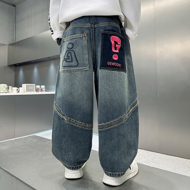 男童秋季新款牛仔裤2025童装新款中大童韩版宽松弹力百搭潮时尚