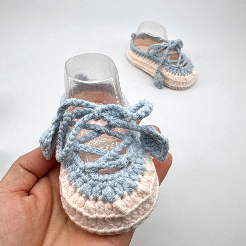 新生儿钩针材料包婴儿针织鞋子勾线手工编织婴儿鞋材料包宝宝鞋子