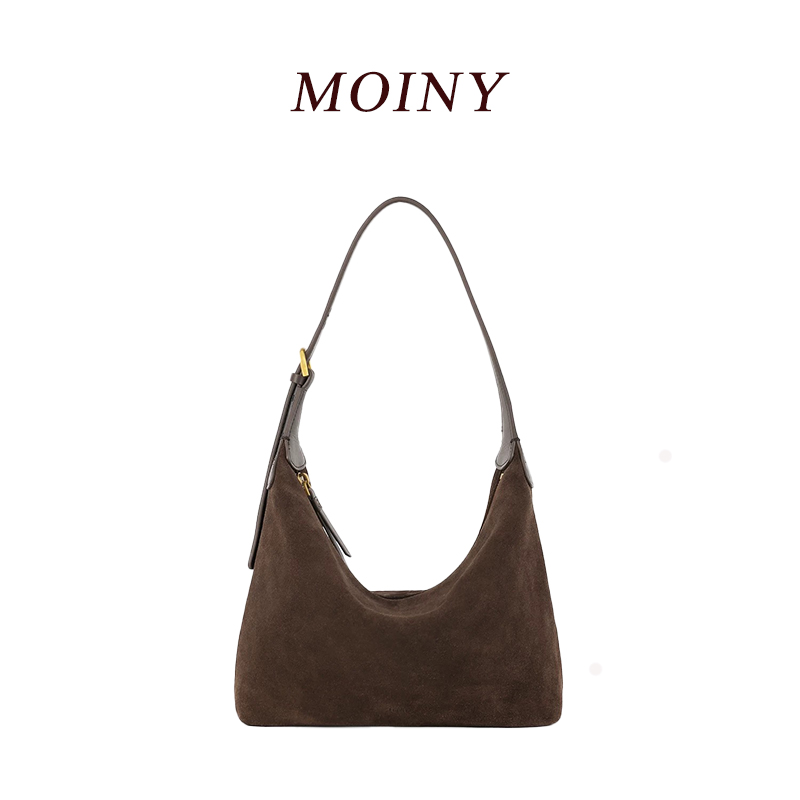 Moiny小众通勤美拉德包包松弛hobo包腋下包单肩斜跨包