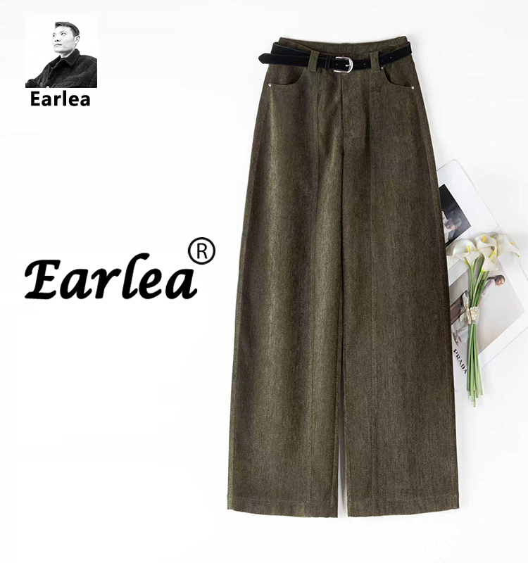 2025年秋季新款小A直筒阔腿裤时尚前沿美拉德风百搭显瘦休闲2816