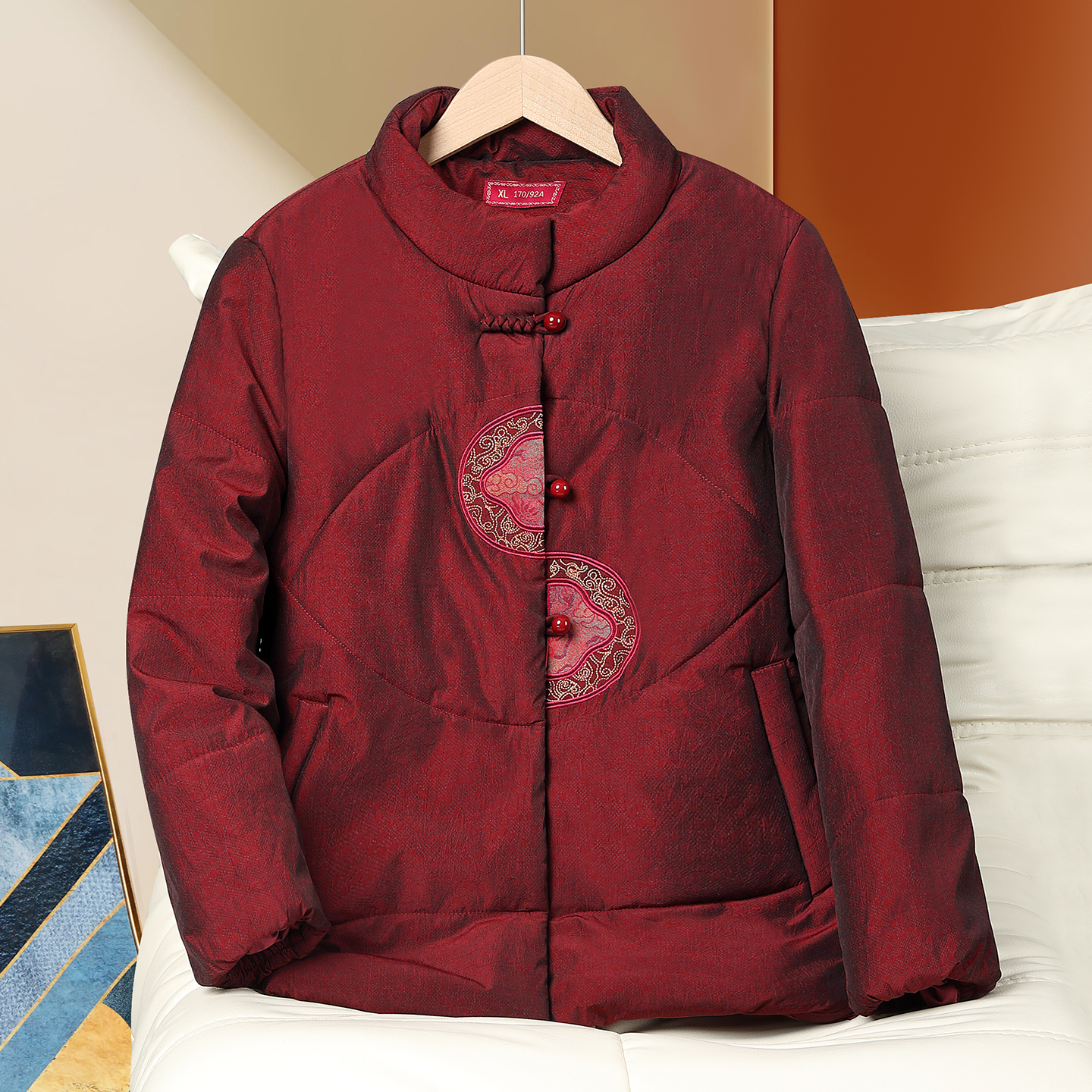 妈妈冬装棉衣短款老年人棉袄女加厚唐装保暖外套70奶奶老太太棉服