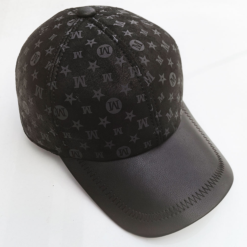 潮皮哥专属满天星羊皮棒球帽中青年帽2025新品