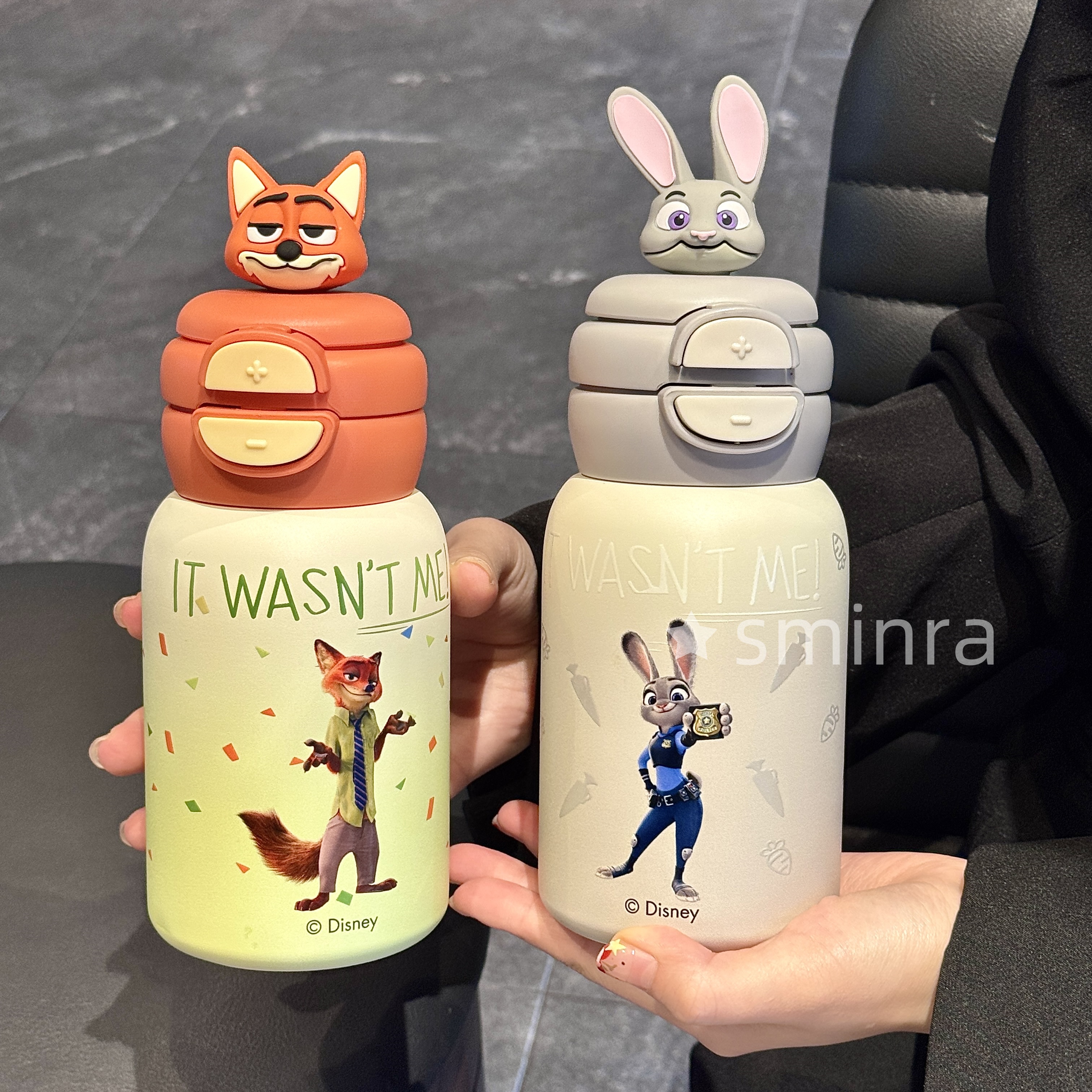 疯狂动物城联名保温杯朱迪尼克水杯可爱双饮儿童水壶学生上学专用