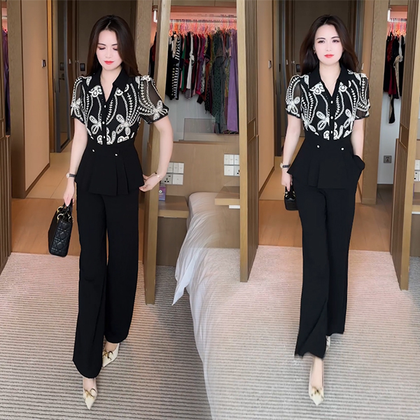 2025夏季短袖新款穿搭洋气时尚休闲气质两件套不挑人减龄套装161