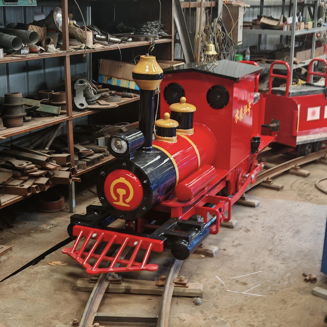 新款托马斯复古燃柴油电动无轨道观光小火车玩具娱游乐设施备厂家