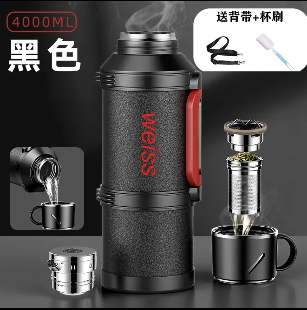 WEISS/唯水新款8斤新机械内盖壶大容量户外车载垂钓野营水壶zbtd