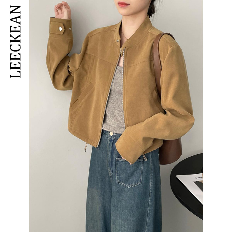 【尖货甄选】洋气复古立领短外套女2025秋季新款时尚高级感显瘦夹克