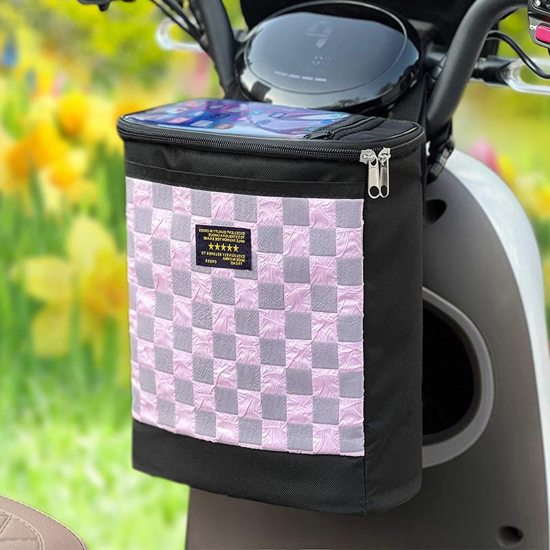 摩托车前置物袋电动车挂包大容量防水电瓶车自行车前置挂包雨衣充