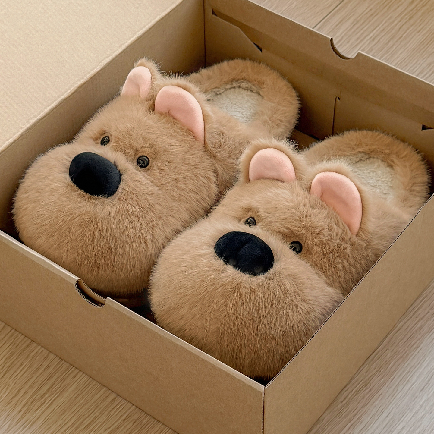 FZT西高地包头棉拖鞋女款秋冬季2025新款室内家居防滑保暖毛毛拖