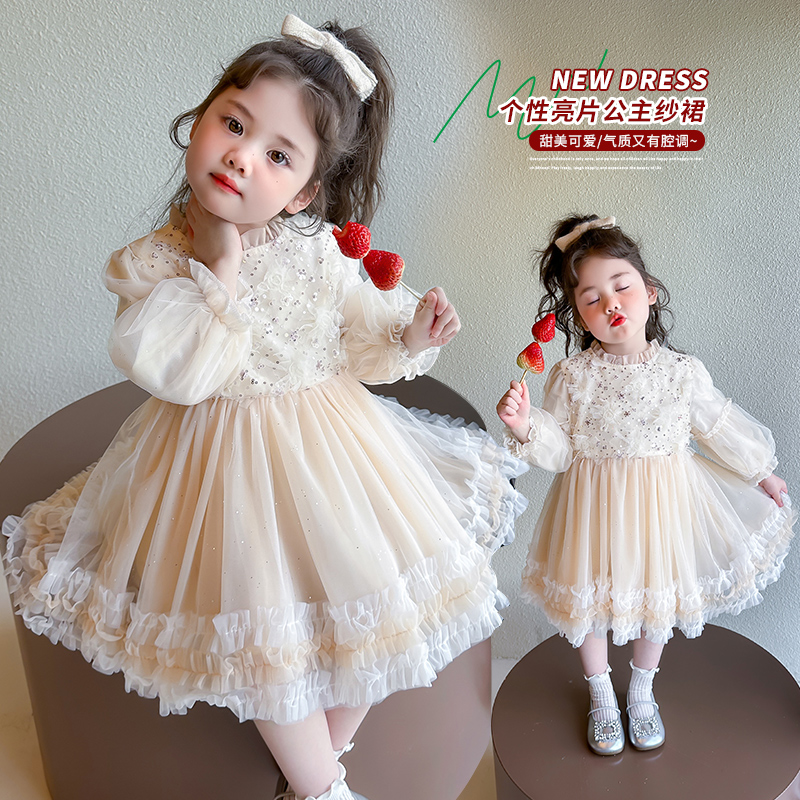 女童公主裙2025秋装新款3-6岁宝宝小女孩裙子女宝儿童连衣裙秋季
