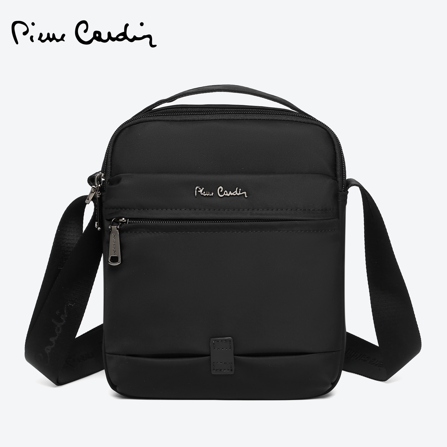 皮尔卡丹男士轻便休闲斜挎包百搭男包防水牛津布竖单肩包干部通勤