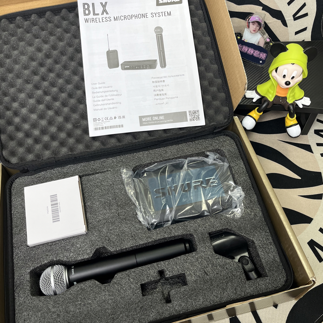 95新 Shure/舒尔 二手包装齐全舒尔blx sm58一拖一功能完好