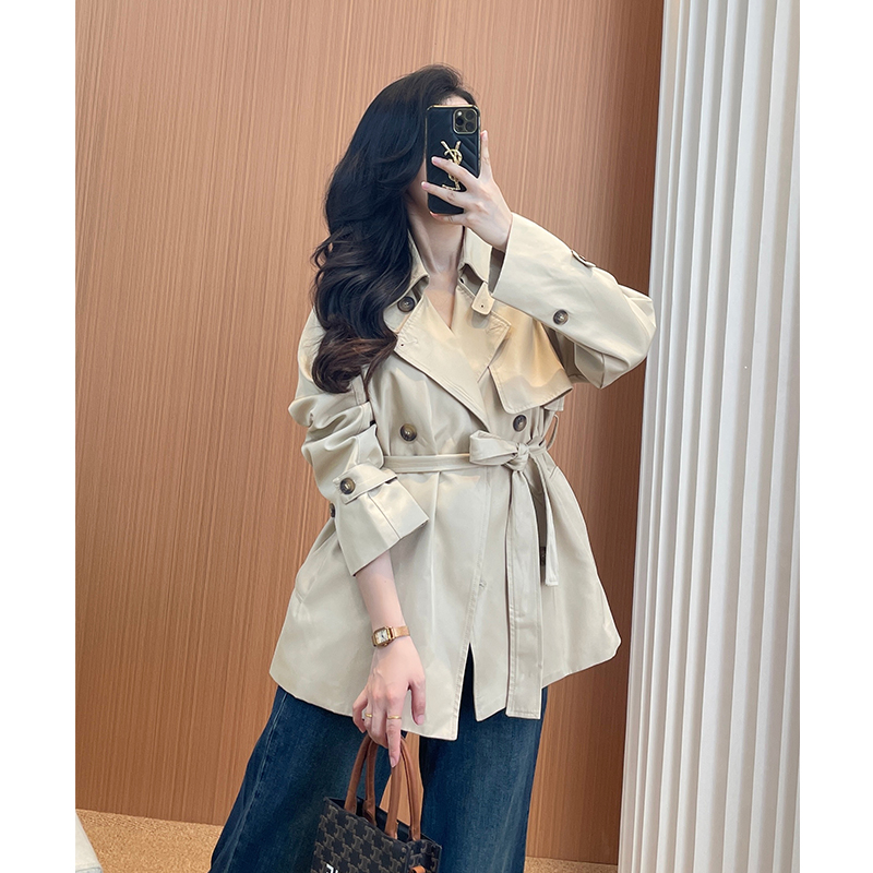 韩系早秋穿搭风衣外套女2025新款今年流行爆款中长款收腰英伦大衣