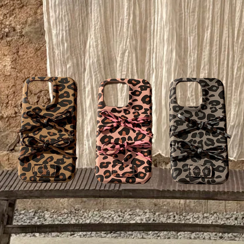 全包甜酷辣妹豹纹防摔ins苹果手机壳适用iPhone16/15PROMAX小众14