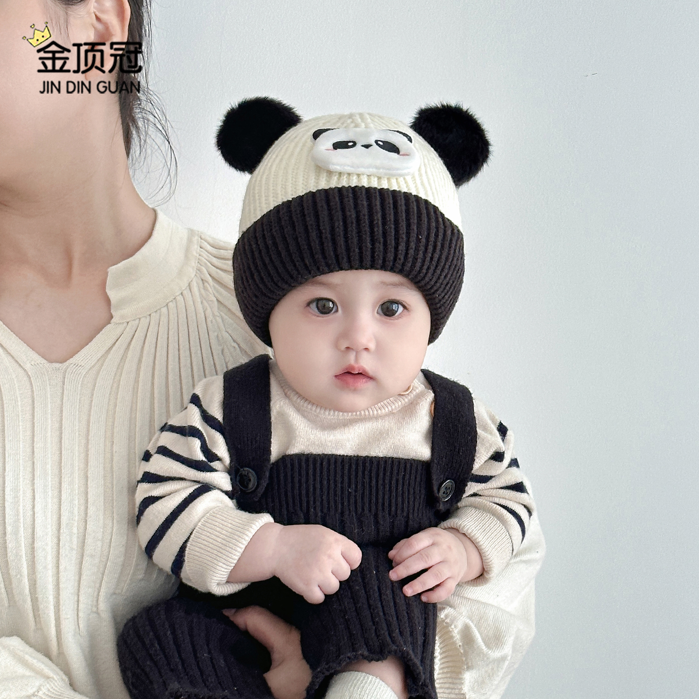 婴儿帽子秋冬季可爱超萌男女童保暖护耳帽宝宝加厚冬季针织毛线帽