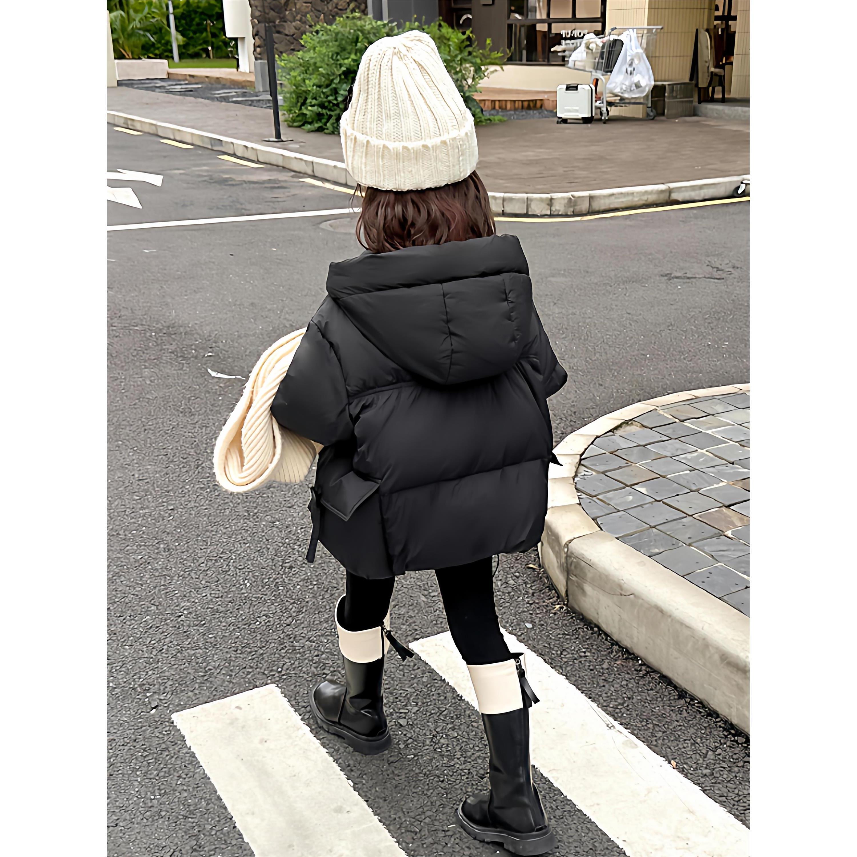 宝宝羽绒服女宝冬季2025新款洋气儿童中长款黑色一岁女童冬装外套