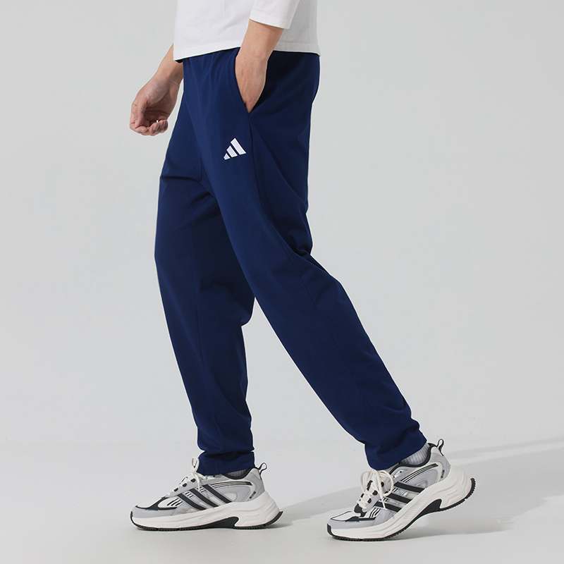 阿迪达斯针织长裤男2025夏季新款运动裤休闲透气跑步裤子JF1108