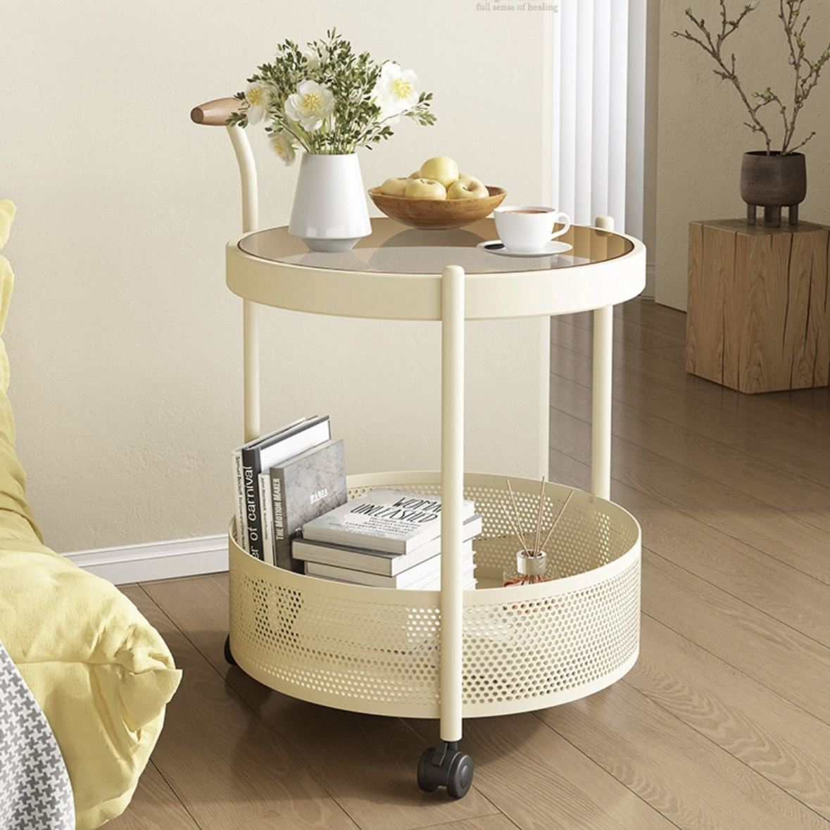 Finish金属工艺烤漆简约风边几北欧角几收纳架简约圆桌托盘轻奢