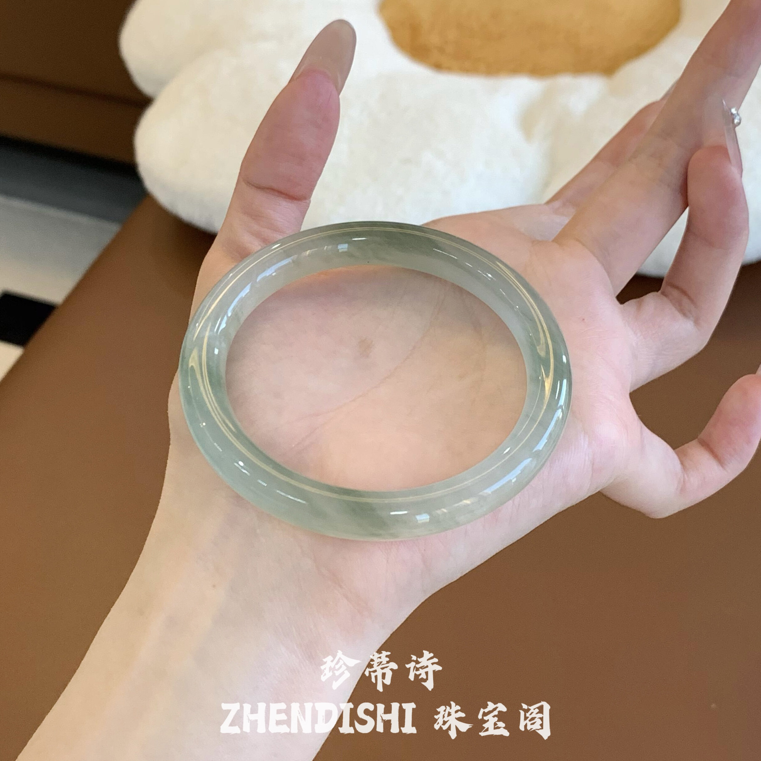 高冰种天山翠手镯新疆金丝玉手镯美人条古风叮当镯玉镯子妈妈礼物