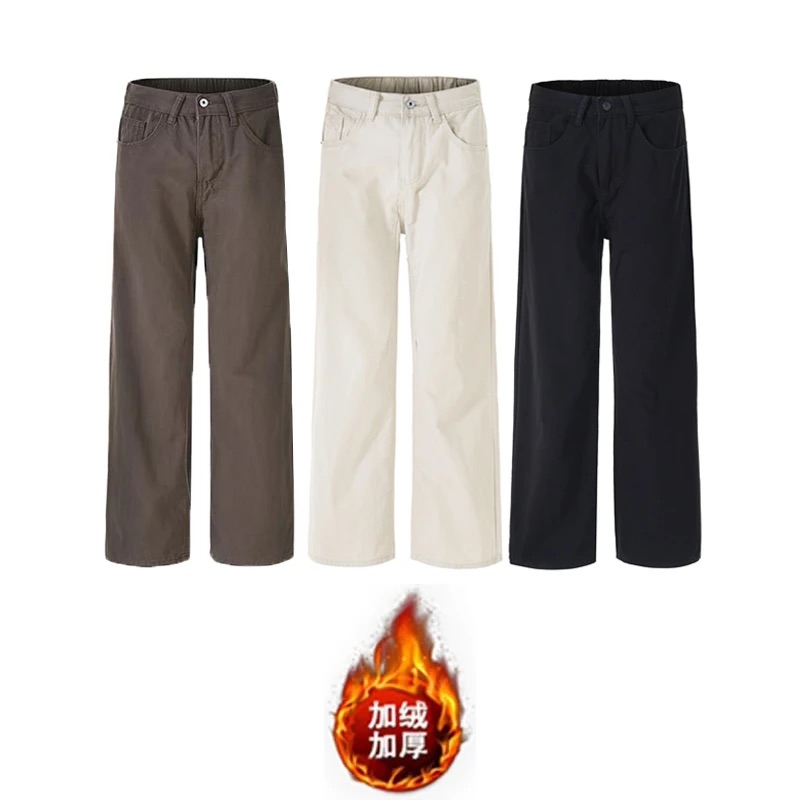 LIGGICC 春秋cleanfit美式复古百搭休闲裤美拉德直筒宽松长裤男女