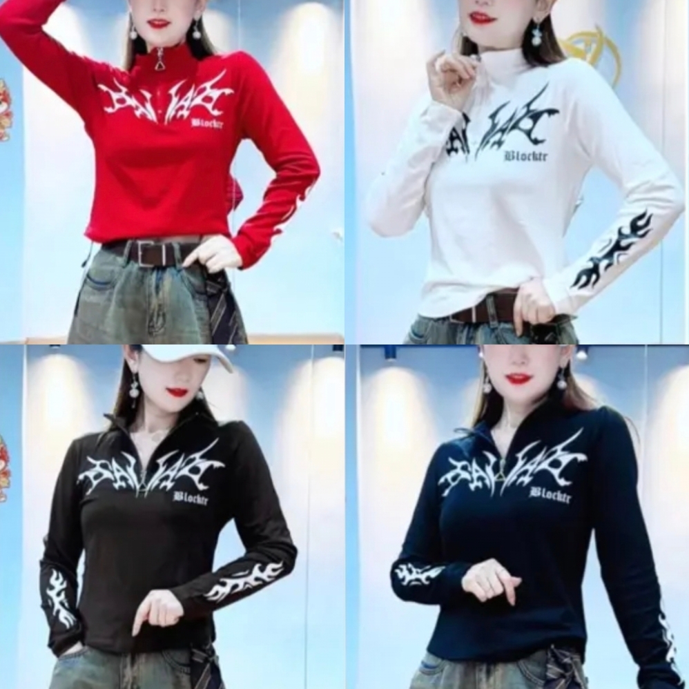 冬季新款加绒磨毛打底衫小衫弹力半拉链外套修身显瘦卫衣5678