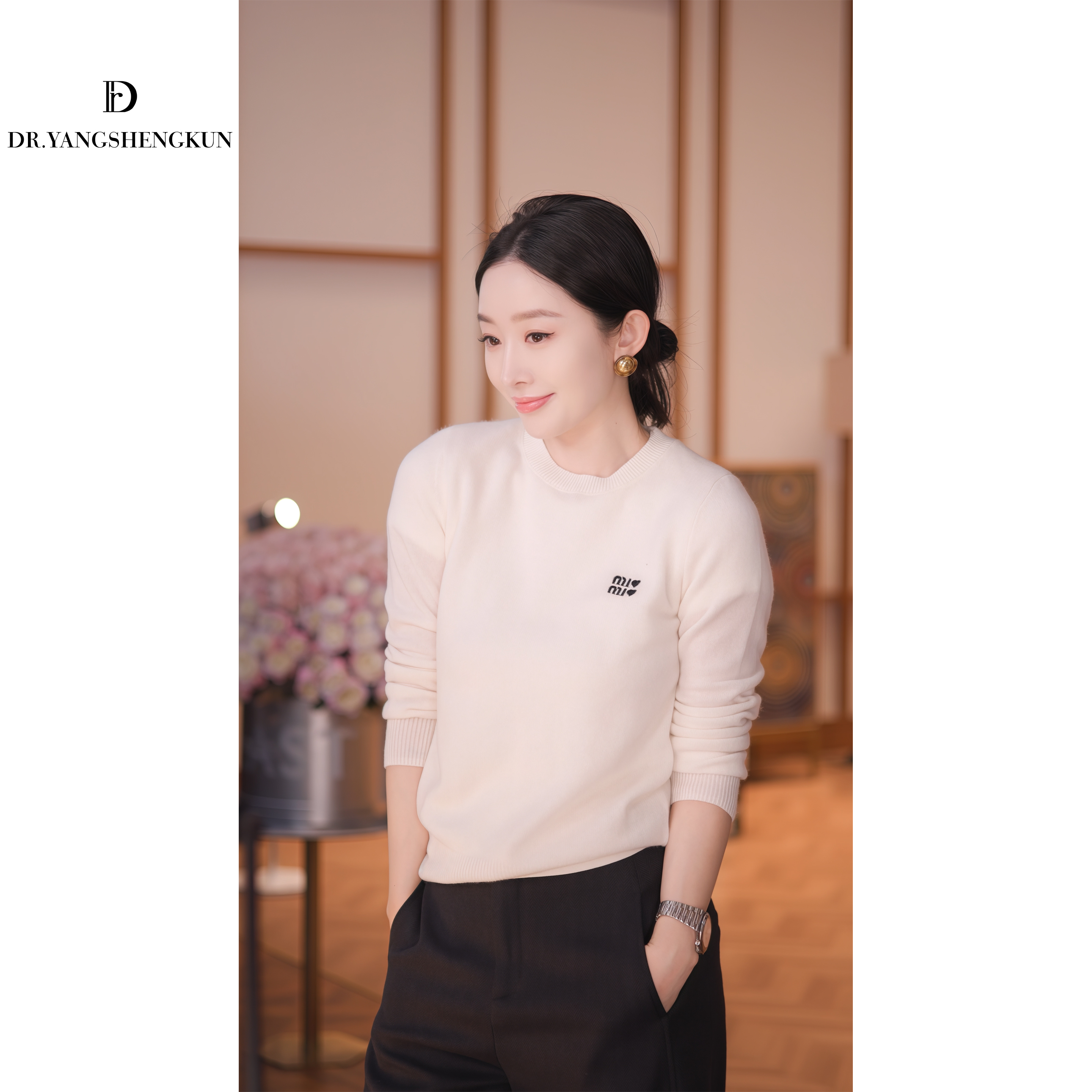 杨圣坤2025冬季新品100%山羊绒套头针织衫SL25121002