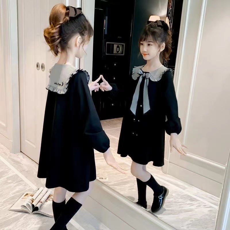 女童连衣裙秋装2025新款洋气女孩公主裙秋装中大童网红裙子潮