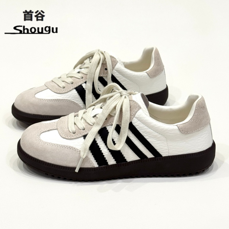 shougu/首谷2025春秋款德训鞋女平底运动休闲鞋复古阿甘鞋小白鞋