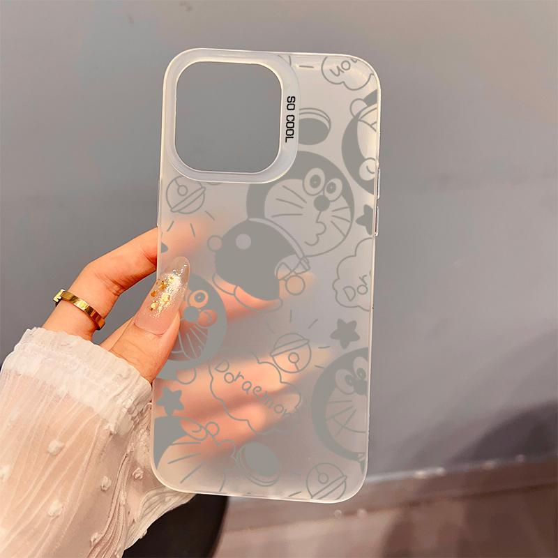 飞虎胜镂空线条叮当猫适用苹果16/15手机壳iphone13个性12/11卡通
