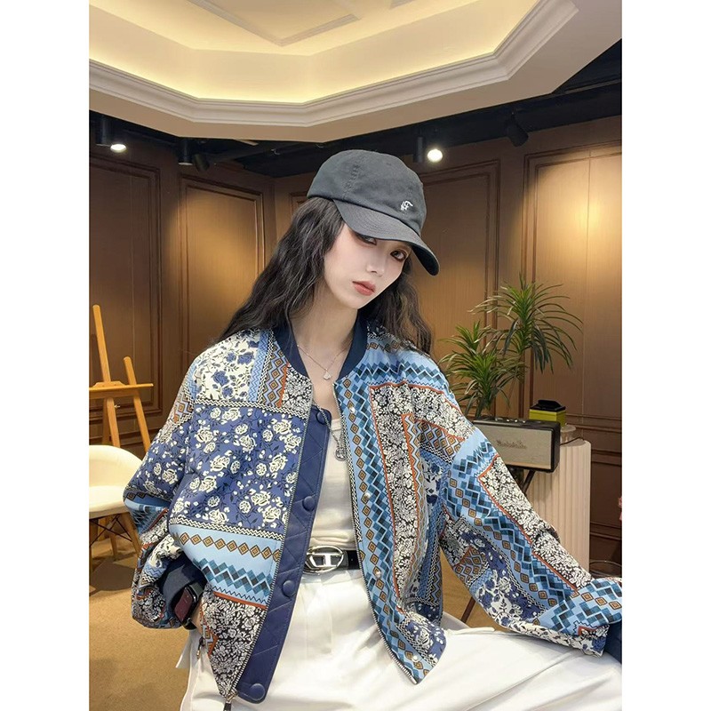 韩版复古风短款夹克外套女春秋2025年新款立领百搭休闲棒球服上衣