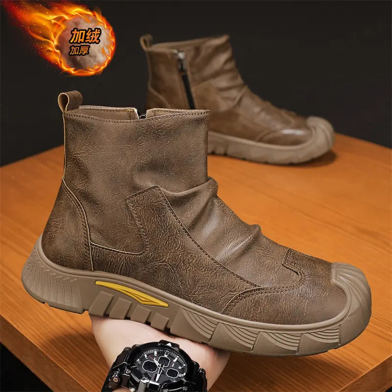 欧伦啄木鸟EUROTUCANO男鞋冬加绒加厚高帮棉鞋防寒保暖户外雪地靴