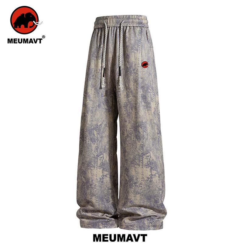 MEUMAVT/猛犸长裤休闲裤秋季男士阔腿裤百搭痞帅轻奢直筒裤情侣男