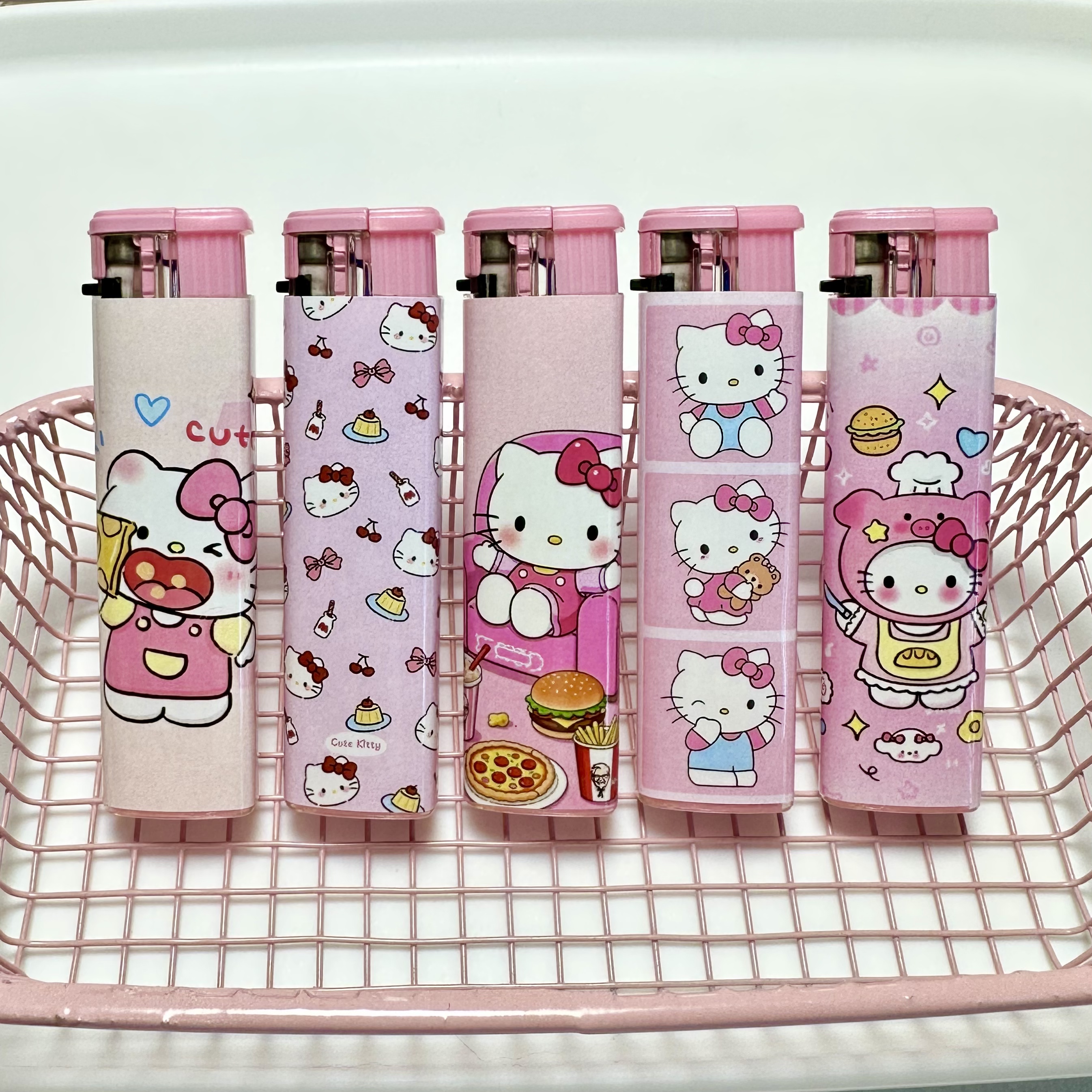 新款粉kitty创意卡通打火机防风粗支款少女心创意男女友生日礼物