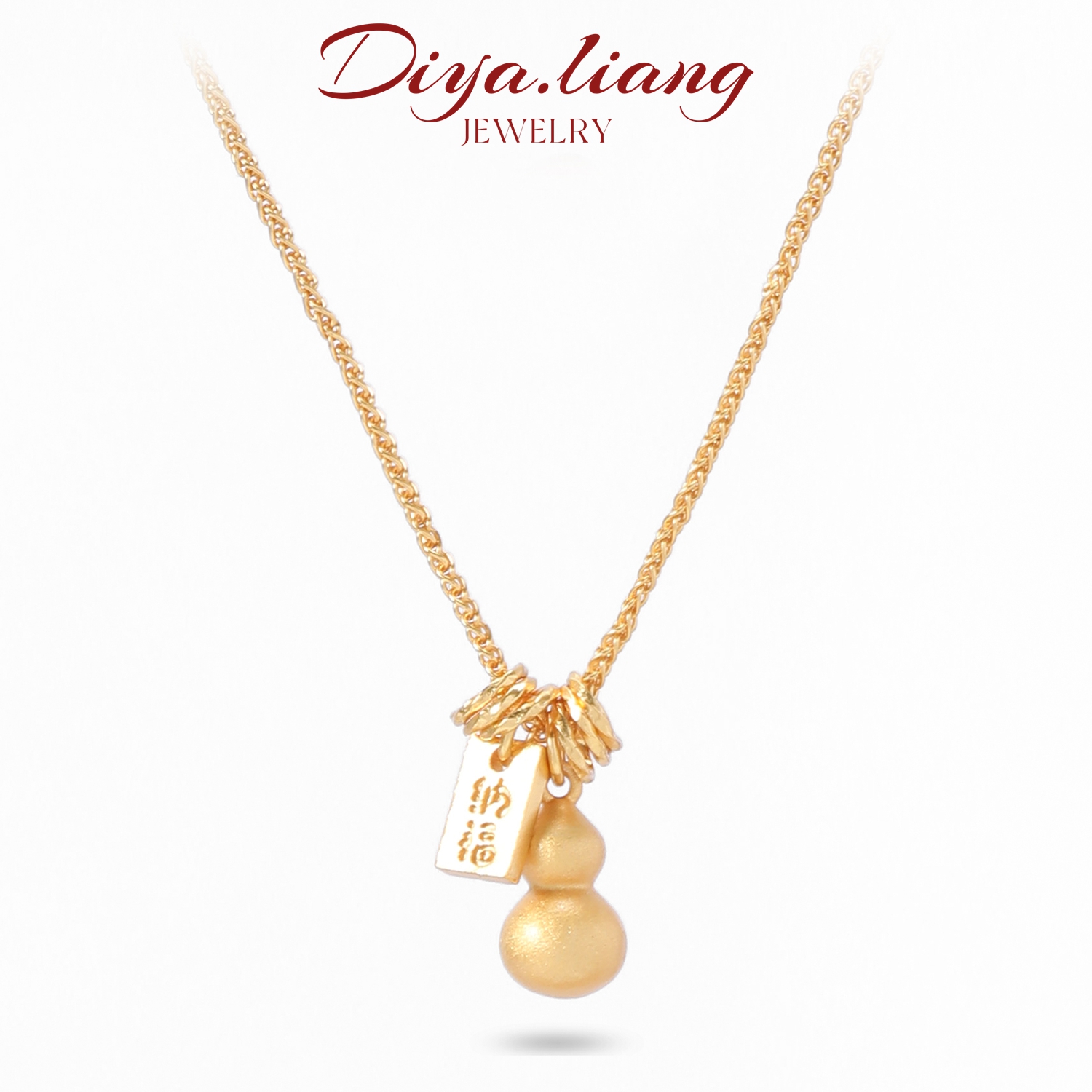 坠链均925银 梁雅帝新品【纳福葫芦】纯手工古法拉丝百搭纯银项链