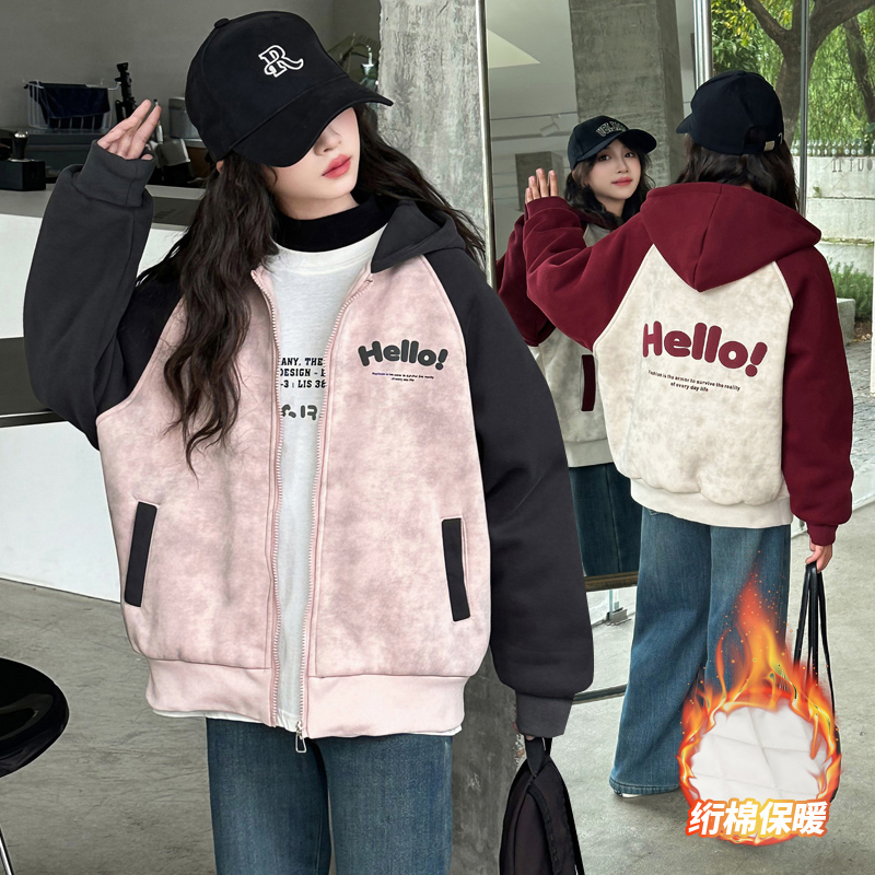 （冬款外套）女童外套冬装外套加棉2025新款秋装网红中大童儿童装