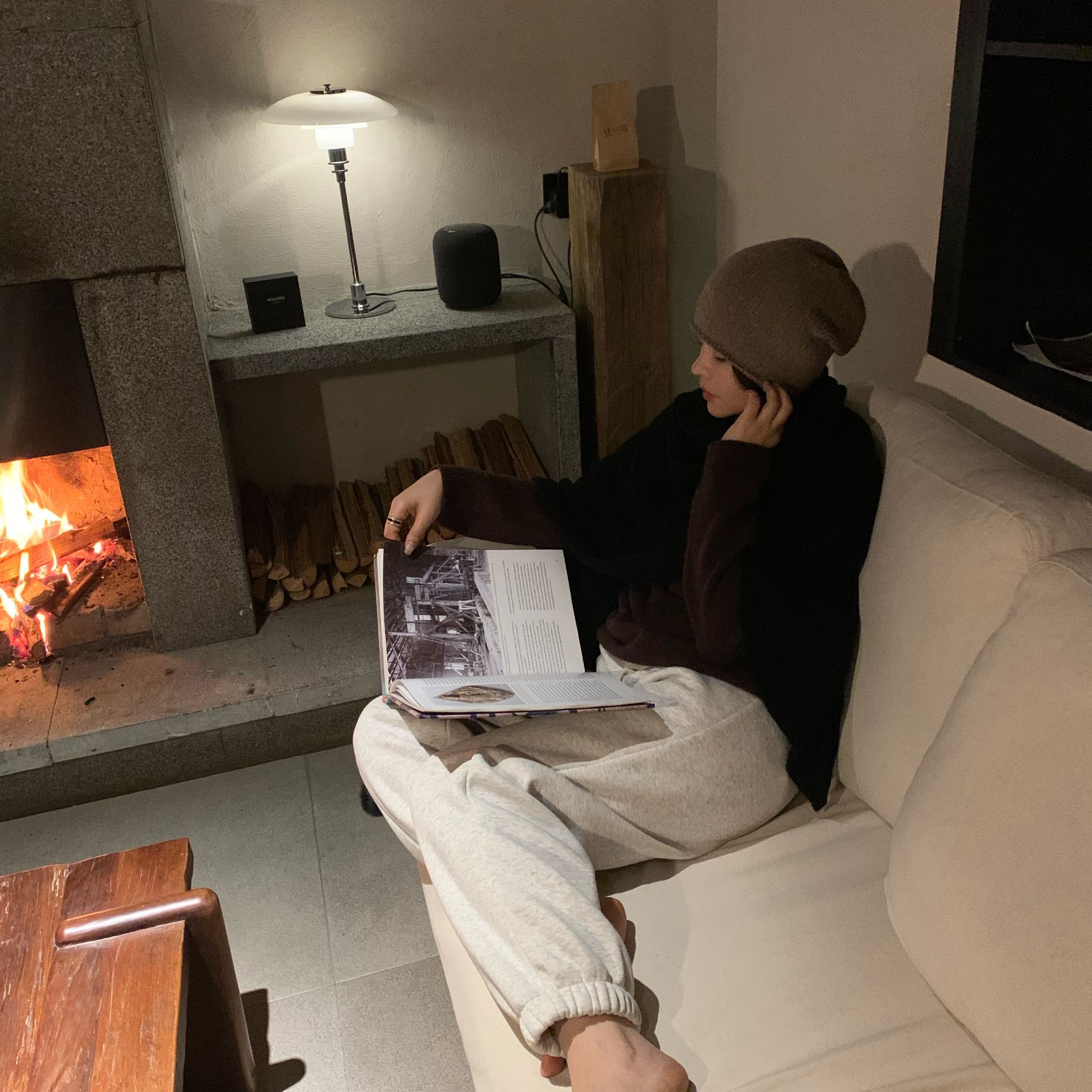 LAZYVISION【热自由】加绒抽绳松紧腰可调节百搭休闲裤ZMD-34050