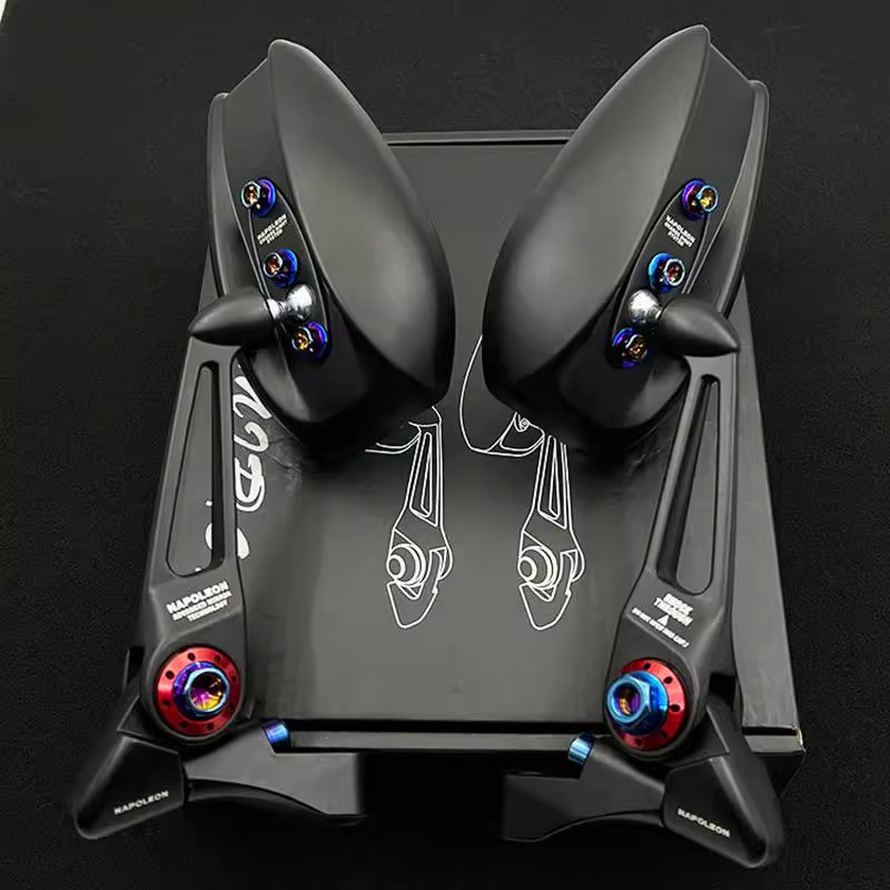 AOS4铝合金九号后视镜烧钛螺丝电动车防眩目九号电动车后视镜