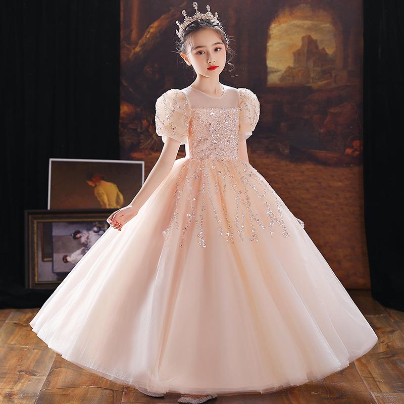 FAVMARTHA女童礼服裙轻奢小众高端花童婚礼女孩主持人儿童生日宴