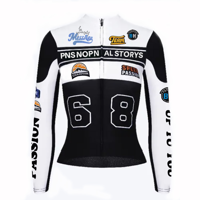 PAS24长袖山地自行车骑行服修身英伦风机车服骑行服公路车男款