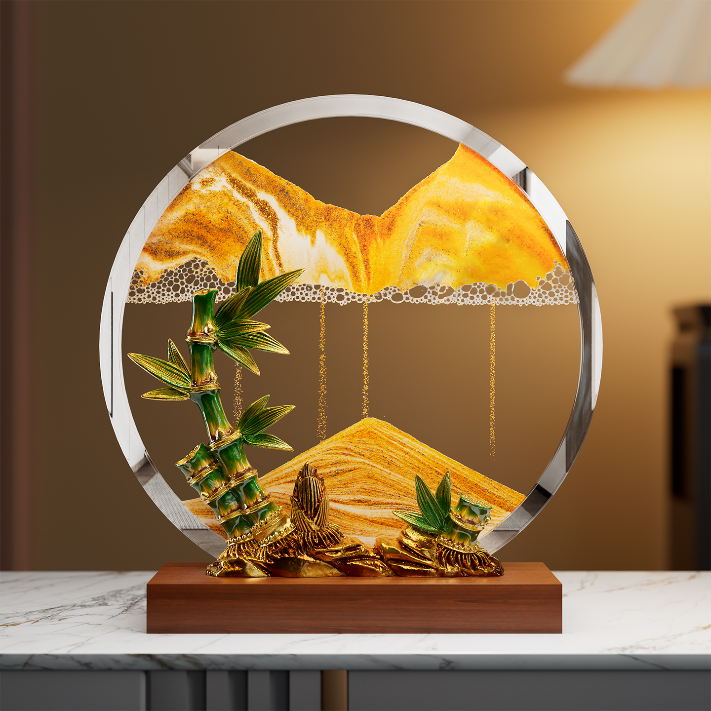 节节高升流沙画摆件轻奢高档客厅酒柜电视柜装饰乔迁新居礼物送人