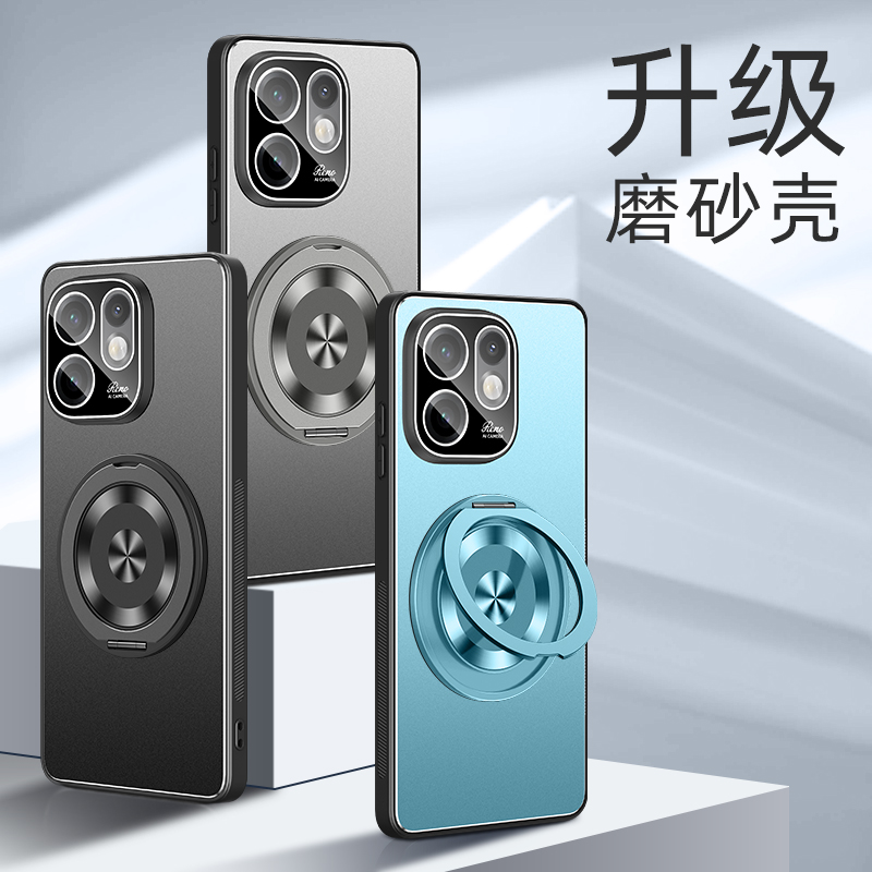 适用OPPOReno15手机壳新款Reno15Pro带镜头膜合金防摔带旋转支架