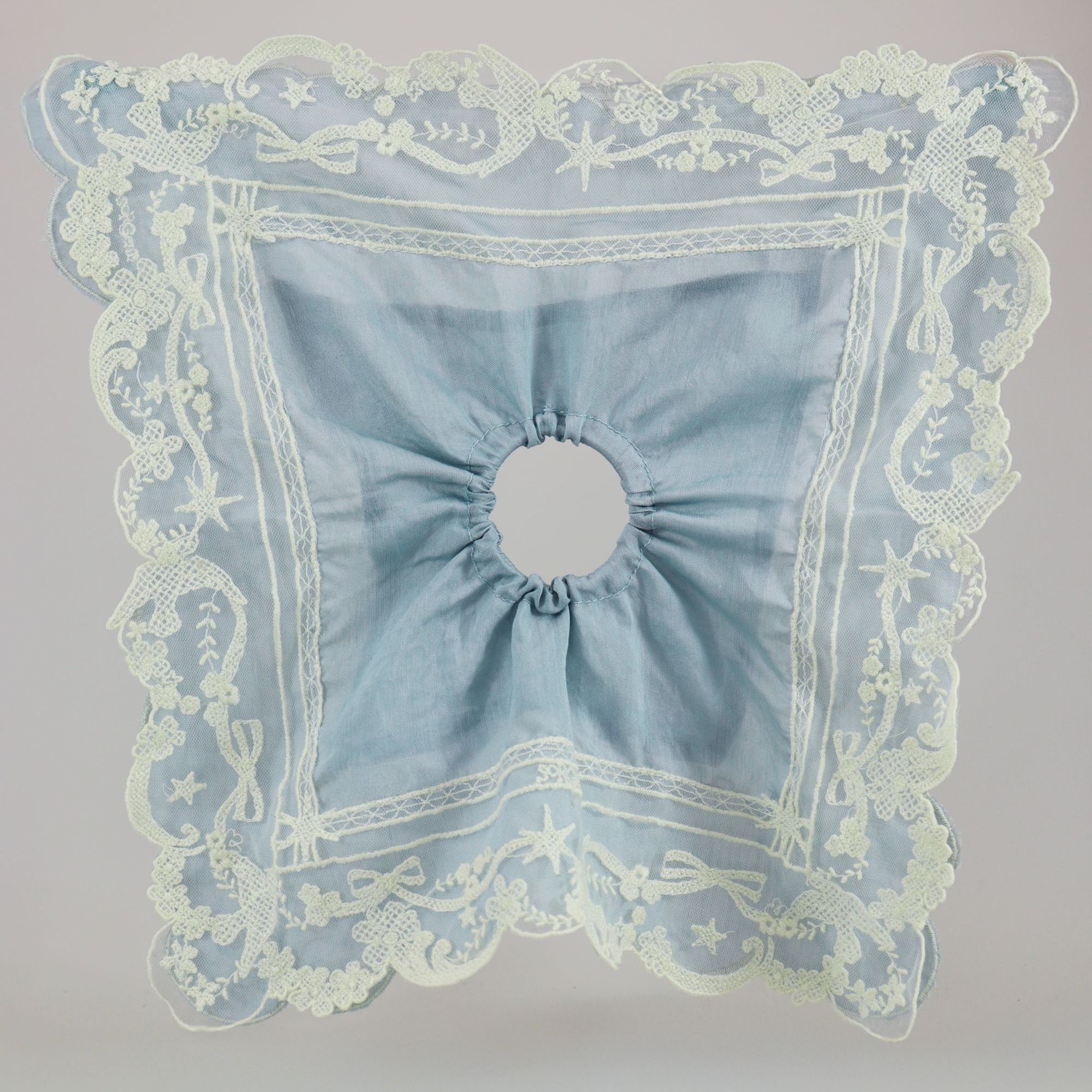 sorgenti摘星蕾丝发圈原创设计艺术发圈刺绣方形圈高级感发饰法式