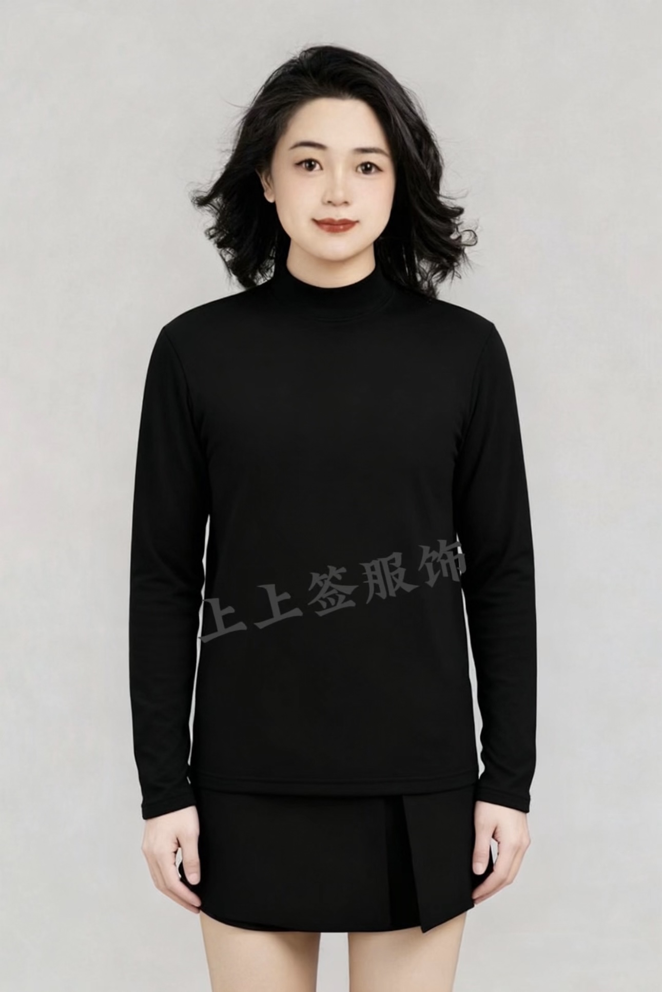 新款德绒长袖男士纯色简约打底衫圆领秋冬季宽松时尚百搭