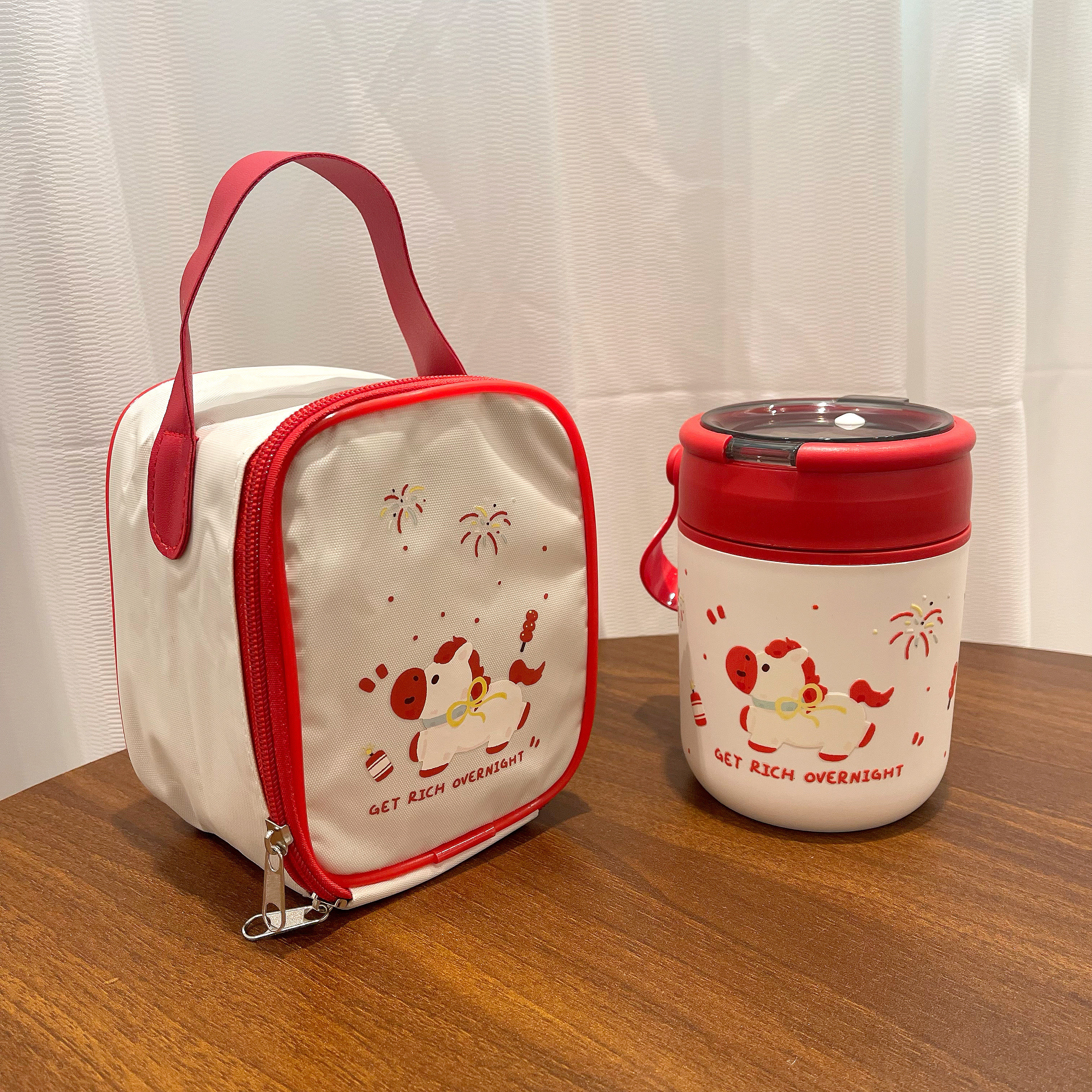 马上有钱早餐杯304不锈钢带盖带勺冲泡杯豆浆燕麦粥杯带保温袋