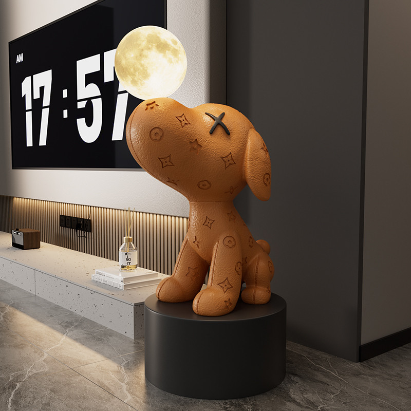 奶油风客厅摆件落地大型电视柜沙发旁家居装饰品轻奢高档乔迁礼物